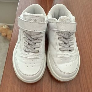 White Reebok toddler shoes